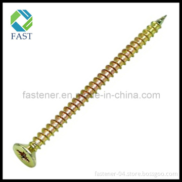 Yellow Zinc Plated Self Tapping Chipboard Screw (ST2.9~ST6.3)